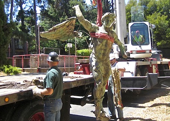Immaculate Heart of Mary St. Michael Statue Reinstallation